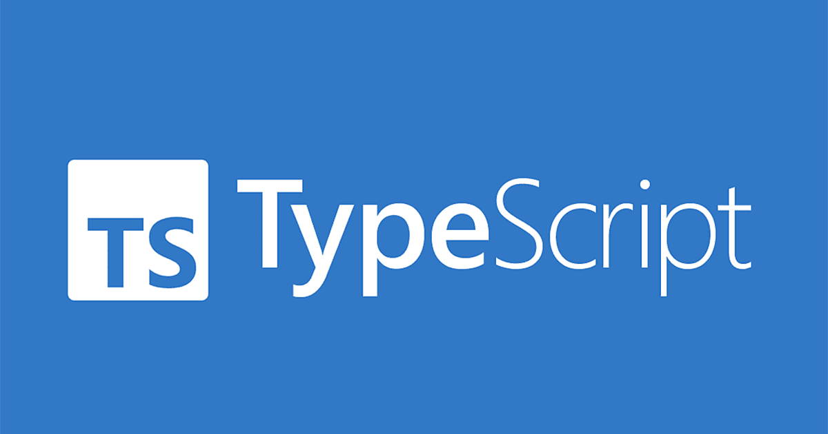 TypeScript logo with blue gradient background
